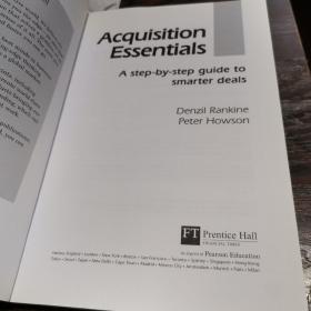 Acquisition Essentials :A Step-by-step Guide to Smarter Deals