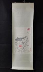 著名漫画家、首届“中国漫画金猴奖”得主 李滨声 绘画立轴