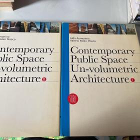 Contemporary public space un-volumetric archi 公共空间 英文原版精装 铜版纸 两册合售