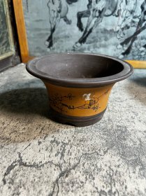 80，90年代，喇叭口小花盆一只y