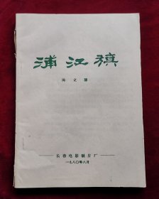 《浦江旗》电影文学剧本