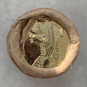 埃及50皮阿斯特硬币埃及艳后 镀铜版 23mm 拆卷 普制币 未流通