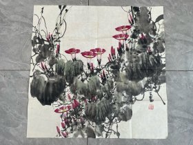 段忠勇 花鸟斗方。68*70cm。中美协会员，中国山水画研究院副院长，周口美术家协会主席段忠勇