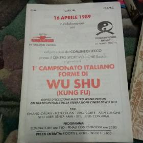 1·CampionatoItalianoFormeDiWuShu,附宣传册