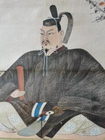 天神 宗白画 民国时期细绢。日本宫内藏画1948年人物画“天神像”一幅，画心约3.6平尺，钤印：宗白）