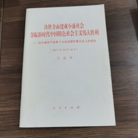 决胜全面建成小康社会夺取新时代中国特色社会主义伟大胜利—在中国共产党第十九次全国代表大会上的报告