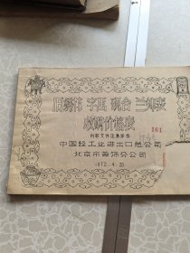 旧绣花字画砚台兰钟表收购价格表 首饰公司 1972年版
