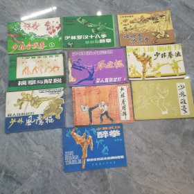 《少林风魔棍》、《少林武功 醉拳》、《少林醉拳》、《少林拳图解》、《擒拿与解脱》、《少林武术精华 风魔棍》、《少林拳法》、《螳螂拳伏虎拳》、《少林罗汉十八手 全套路醉拳》、《少林合战拳》 10本合售