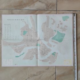 绵阳市区旅游交通图 1990年出版