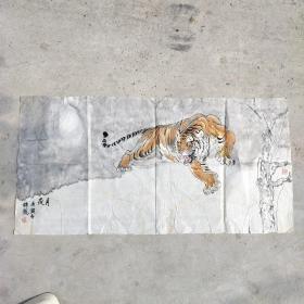 中国美术家协会会员.程锦龙-精品老虎图一幅。