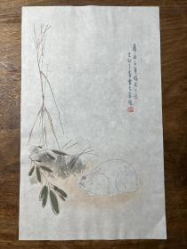 【铁牍精舍】【文人雅笺】【名家信札】【笺纸2-8】50年代初荣宝斋木版水印溥儒高士笺等6张，31.7x19.2cm