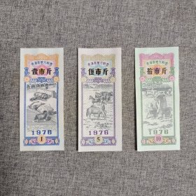 190.青海76年地方料票1斤5斤10斤