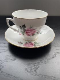 西洋欧洲茶杯咖啡杯碟子2件套 英国制Royal Vale Ridgway 骨瓷