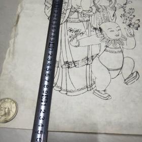 木刻木版年画版画（存样线稿）合售