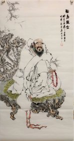 【达摩福寿双全】 河南美协会员刘老师四尺精品人物
