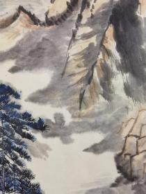 刘开渠，旧藏保真手绘，著名画家，画心尺寸为69x69，品相如图自然旧，江苏徐州萧县人，