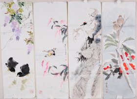 417-2张德泉《花多四屏10》