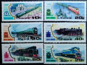 朝鲜1989年火车邮票6全