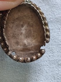 清代银鎏金帽饰