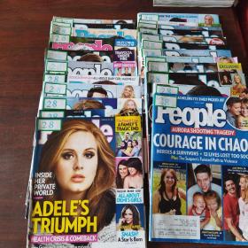PEOPLE 英文原版娱乐杂志，“人物”杂志（2012年,2月1期、3月1期、4月2期、5月3期、6月2期、7月2期、8月3期、9月3期、10月2期、12月4期；23册合售）