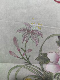 王雲霞 精品工笔花卉一副 保真包手绘