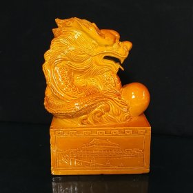 清代黄鼬手工雕塑摆件