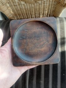 清代茶盏托！包浆浑厚风化自然熟旧一眼货！尺寸规格11.5cmx11.5x1.5cm！