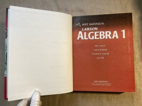 Holt McDougal Larson Algebra 1 & 2 代数教材两本合售 【英文版，精装大16开】馆藏书，裸书4.6公斤重