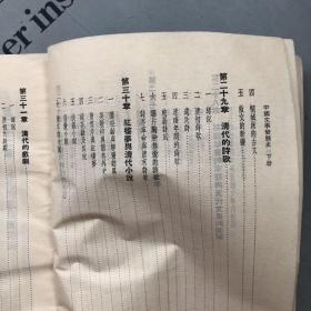 上海古籍1984印版     中国文学发展史（下册）【“元代散曲”---“清代词曲”】    详见目录书影