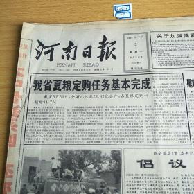 河南日报1995年7月3日