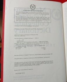 Merriam-Webster's Collegiate Dictionary TENTH EDITION