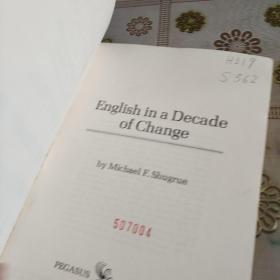 ENGLUSH IN A DECADE OF CHANGE  原版英文书