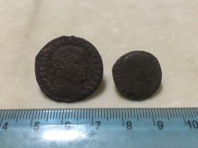 包邮！保真 古罗马铜币 处理品 两枚