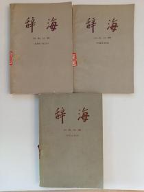 辞海：历史分册（中国古代史、中国近代史、世界史 考古学）三本合售