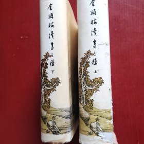 金瓶梅續書三種（上下册）（库存新书自然旧）（书衣有些旧如图， 书的前后有点水印 如图）