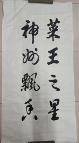 张爱萍秘书：丁慎勉（正军级、山东淄博老革命家）（没有落款）·书法作品·（138*70）（175）