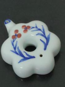 青花釉里红砚滴  1