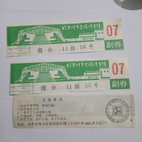 北京体育馆入场券（体育学院）80年代的