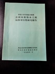 黑龙江省甘南县甘南镇音河水可行性研究报告