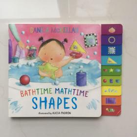 现货 洗澡时间学习时间：形状 儿童早教卡板书 英文原版 Bathtime Mathtime