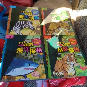 邦臣小红花·小手电大发现-海洋探秘 野生动物 恐龙王国 丛林探险 (共4册，四本合售)