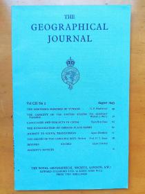 The Geographical Journal vol NO.2 August 1943 Yuen Ren Chao 赵元任 C. P. Fitzgerald 包含赵元任论文: Languages and Dialects in China