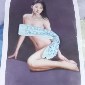 著名油画家黄启，私处已经遮挡！太逼真了，精美人物角色，保证纯手绘/手绘精品老油画品60+90