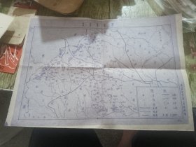 兰溪县永昌区地图 诸葛中学绘图 油印版 31*21