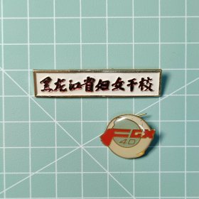 黑龙江省妇女干校校徽及40周年建校纪念章