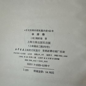 水浒传：十大古典白话长篇小说丛书