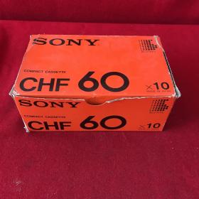 SONY CHF 60 索尼磁带原装未拆封 一盒十盘