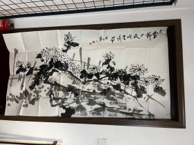 乔醉石：（1938-），尺寸97x50㎝，又名乔林间，广东潮州人。自幼习画，六十年代在广东美术学院学习，毕业后从事美术设计。78年从师刘止庸先生和关阔先生学习中国画，铸成深厚的功力。其作品题材广泛，笔墨奔放，有气势，富情趣，深受收藏界人士看好。作品被香港、新加坡、泰国、日本、韩国等国内外人士收藏甚多，是一位潜力大、有发展的国画家90x178