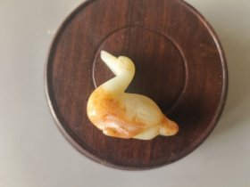 收来汉代和田玉鸟