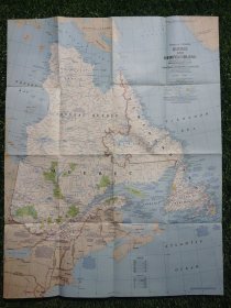 National Geographic国家地理杂志地图系列之1980年5月 Quebec/Newfoundland 魁北克纽芬兰地图